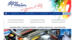Desktop Screenshot of imprimeriealain.com